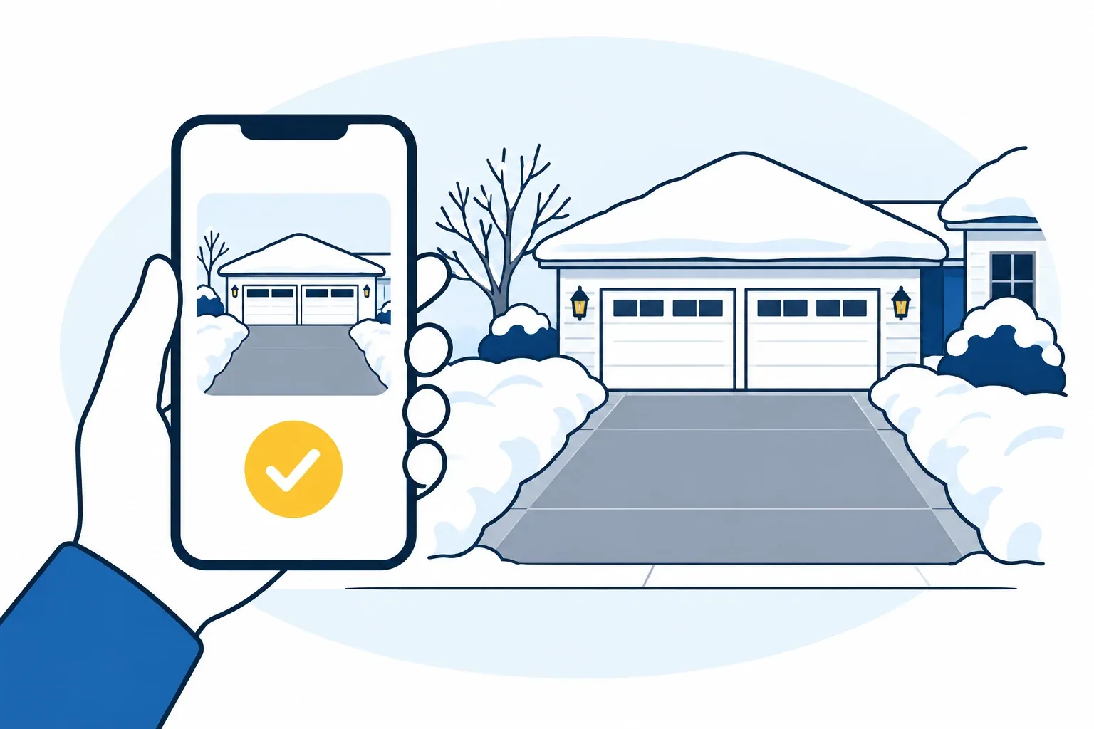 Original snow service concept illustrating 05 / record + billing