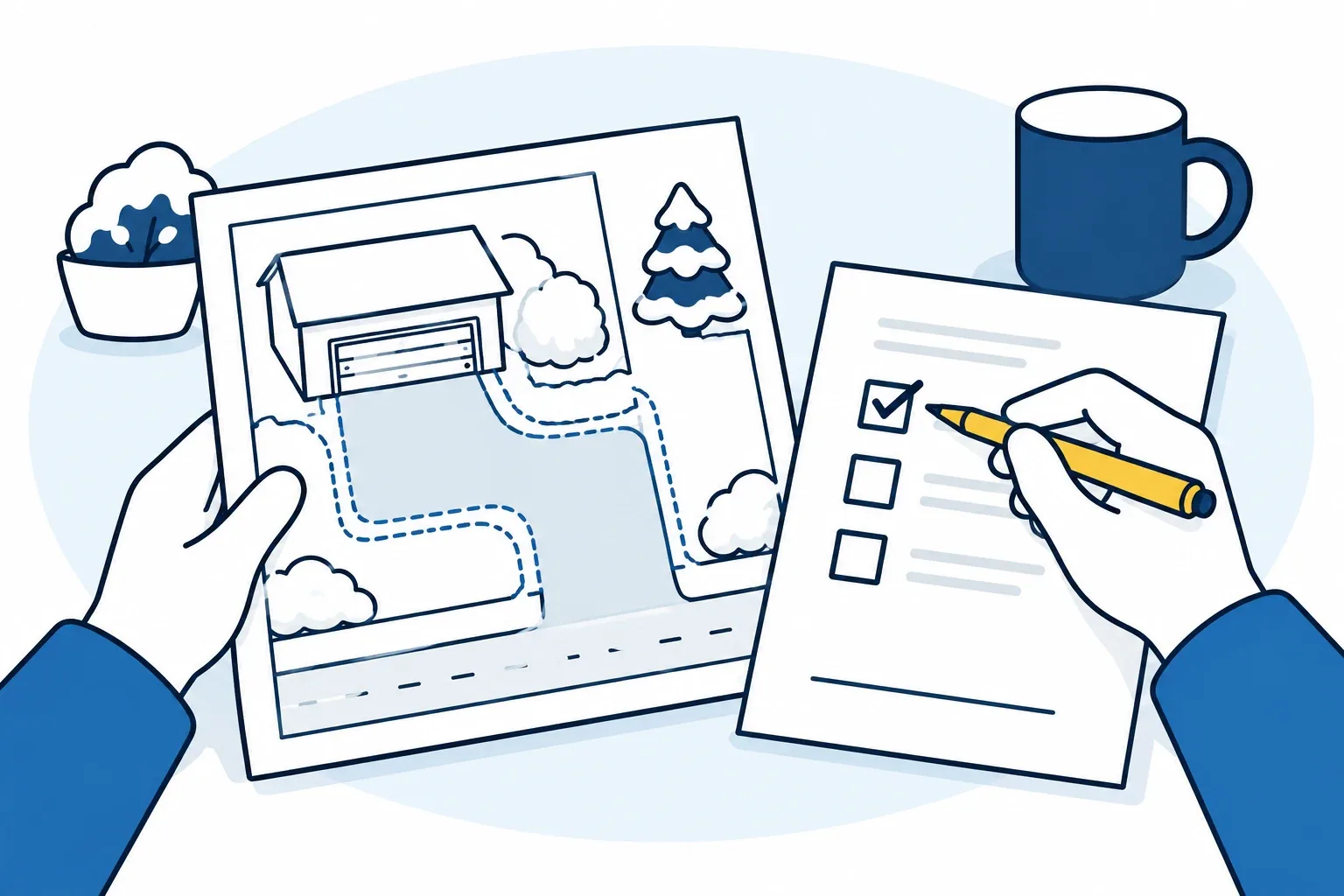 Original snow service concept illustrating 02 / agreement